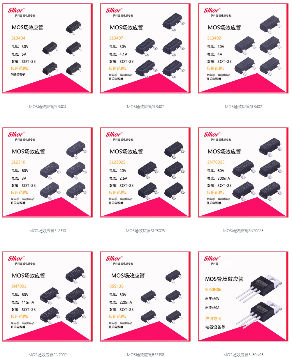SLKOR薩科微MOS管系列產品