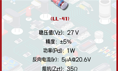 【每日一品】Slkor薩科微27V穩定電壓值的穩壓二極管ZM4750A，廣泛應用于汽車充電系統等領域